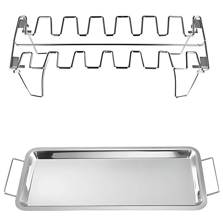 Support à pilons 14 emplacements avec plateau | Gril acier inoxydable image produit en gros 2