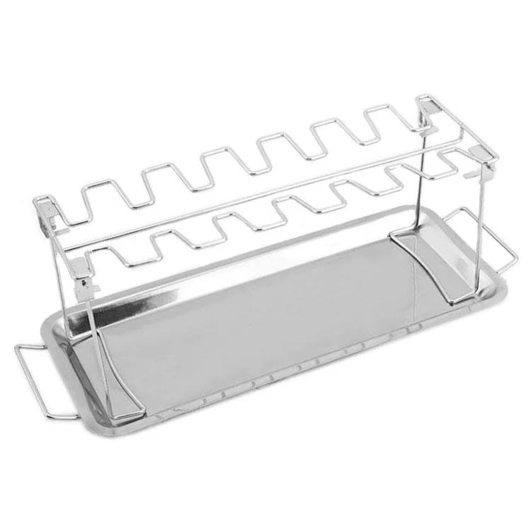 Support à pilons 14 emplacements avec plateau | Gril acier inoxydable image produit en gros 4