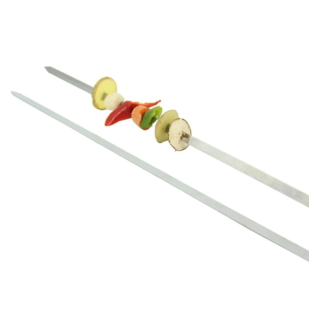 Espeto de Churrasco 16" Lâmina Chata Cabo de Madeira Aço Inoxidável imagem 5