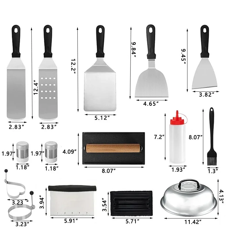 Bộ Phụ Kiện Vỉ Nướng 17 Món Kèm Túi Đựng bán buôn hình 2