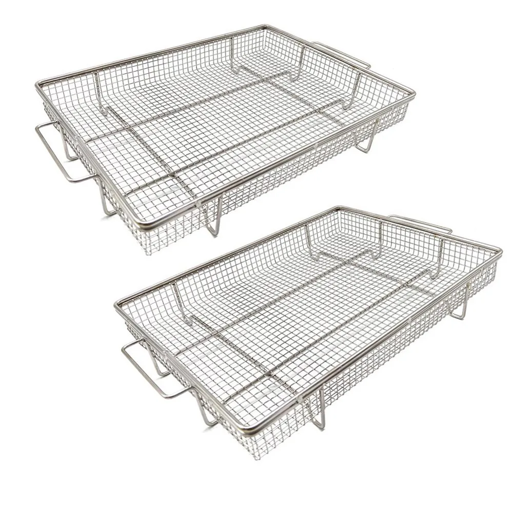 2 Pack Air Fryer Baskets for Kitchen Oven - Stainless Steel Wire Mesh Basket for Outdoor Grills wholesale product image 1
