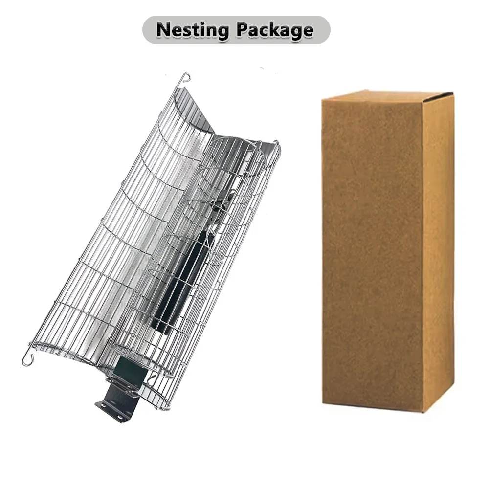 2 Pack Nesting BBQ Rotating Baskets with Detachable Handle product image 5