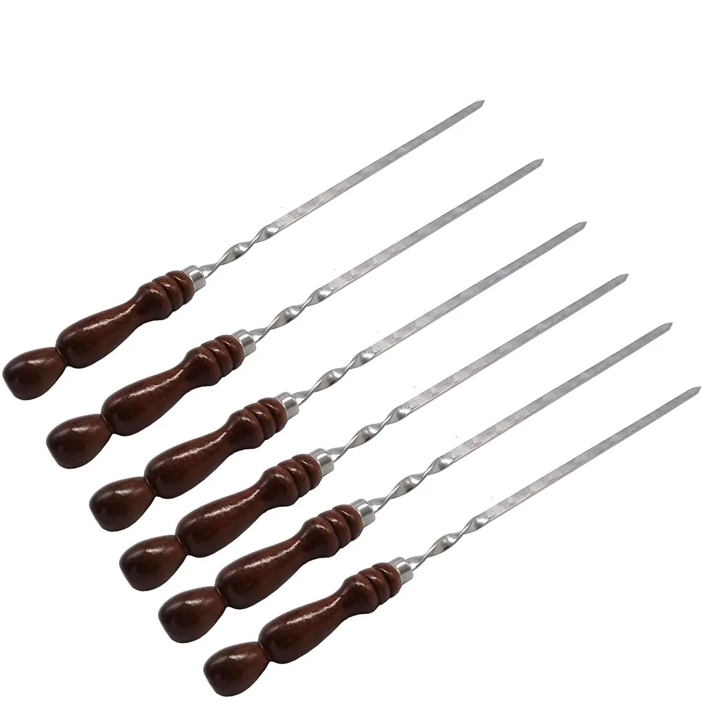 24.8" Wooden Handle Kabob Skewers for Grills wholesale product image 1