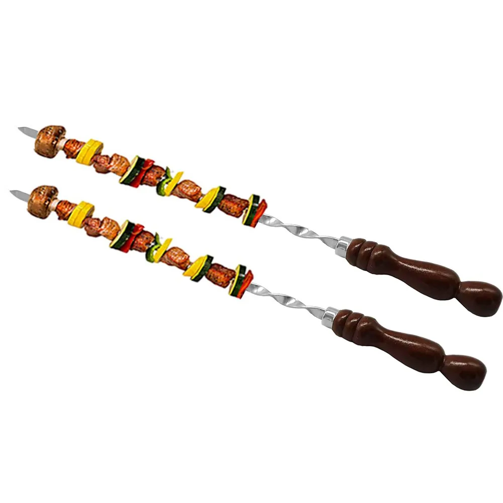 24.8" Wooden Handle Kabob Skewers for Grills wholesale product image 2