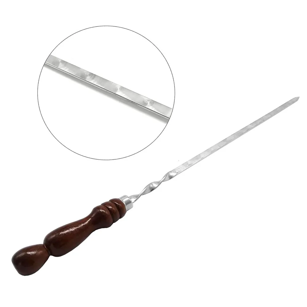 24.8" Wooden Handle Kabob Skewers for Grills wholesale product image 4