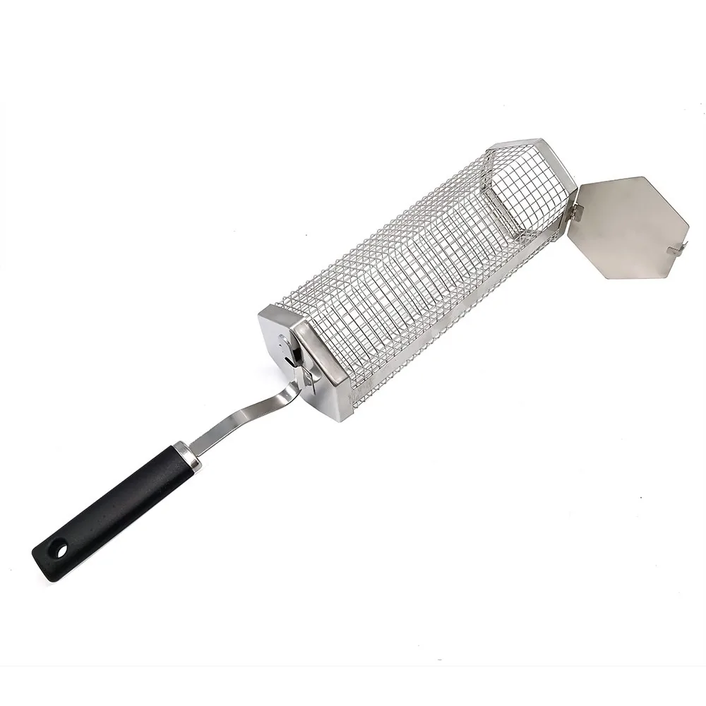 Imagen 5 del producto: 2 Cestas Hexagonales Giratorias para Parrilla con Mango de PP Desmontable