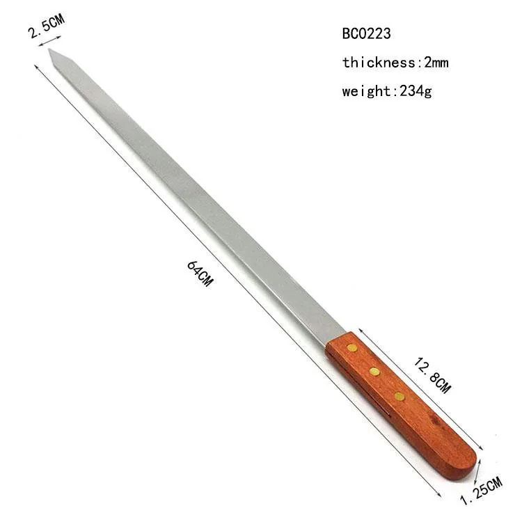 4 Pack Kebab Skewers Flat with Storage Bag | Stainless Steel wholesale product image 2