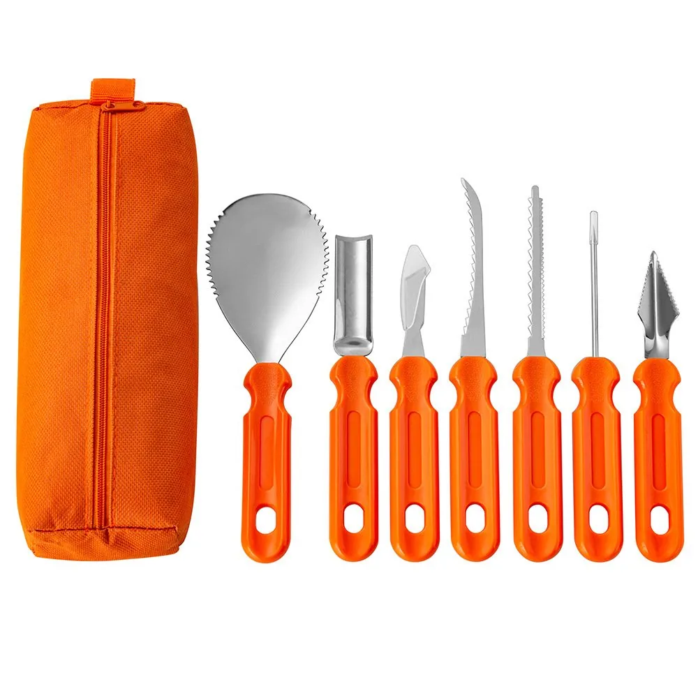 Kit de Escultura de Abóbora Halloween 7 Peças com Bolsa imagem 4