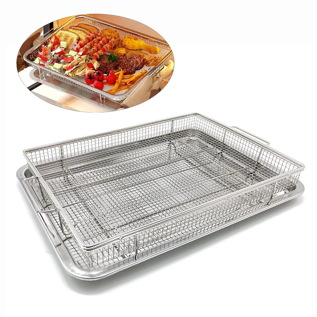 Air Fryer Basket with Baking Tray for Oven – Mesh Crisper Basket Set wholesale product image 1