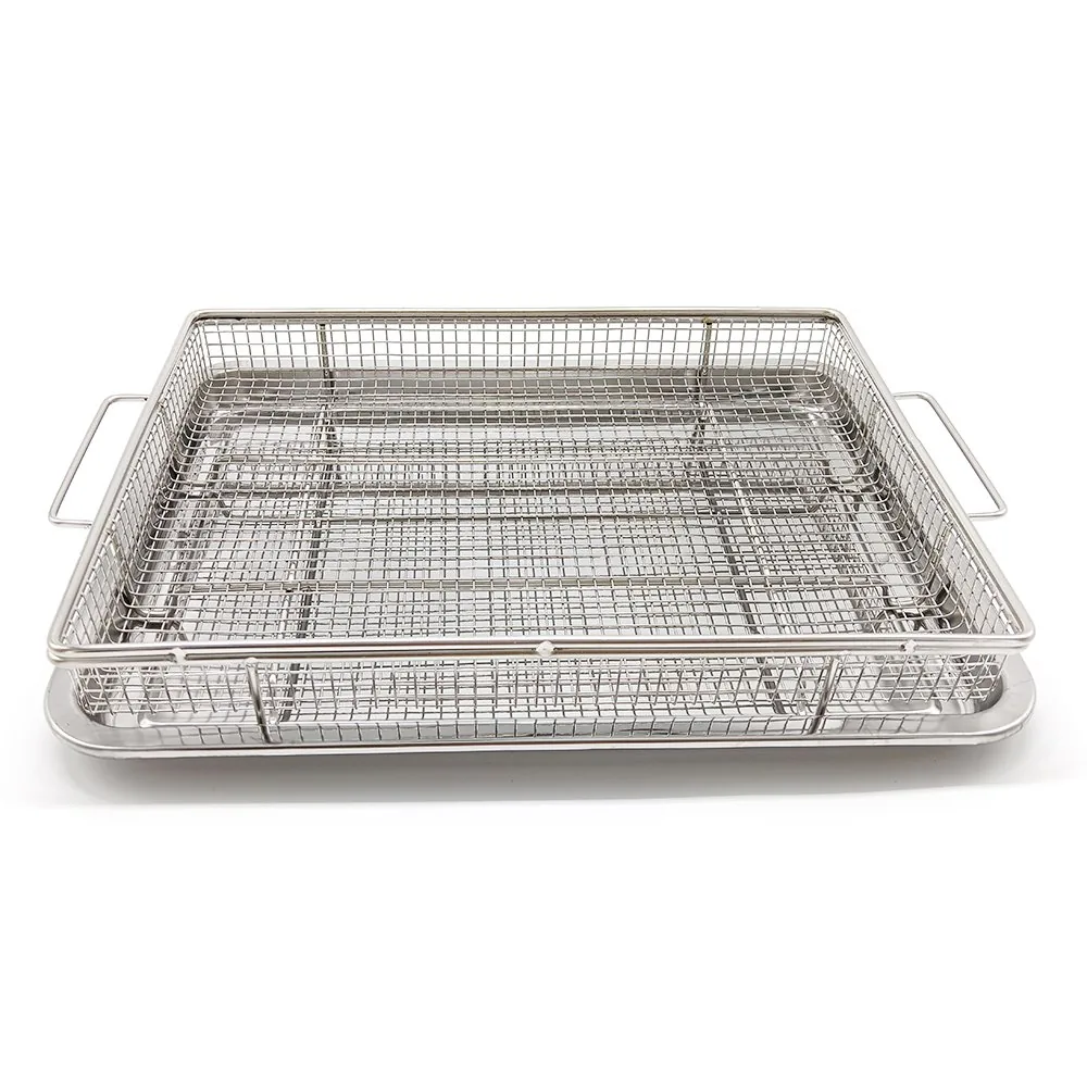 エアフライヤーバスケット＆ベーキングトレイセット（オーブン用）メッシュクリスパーバスケット 卸売商品画像2