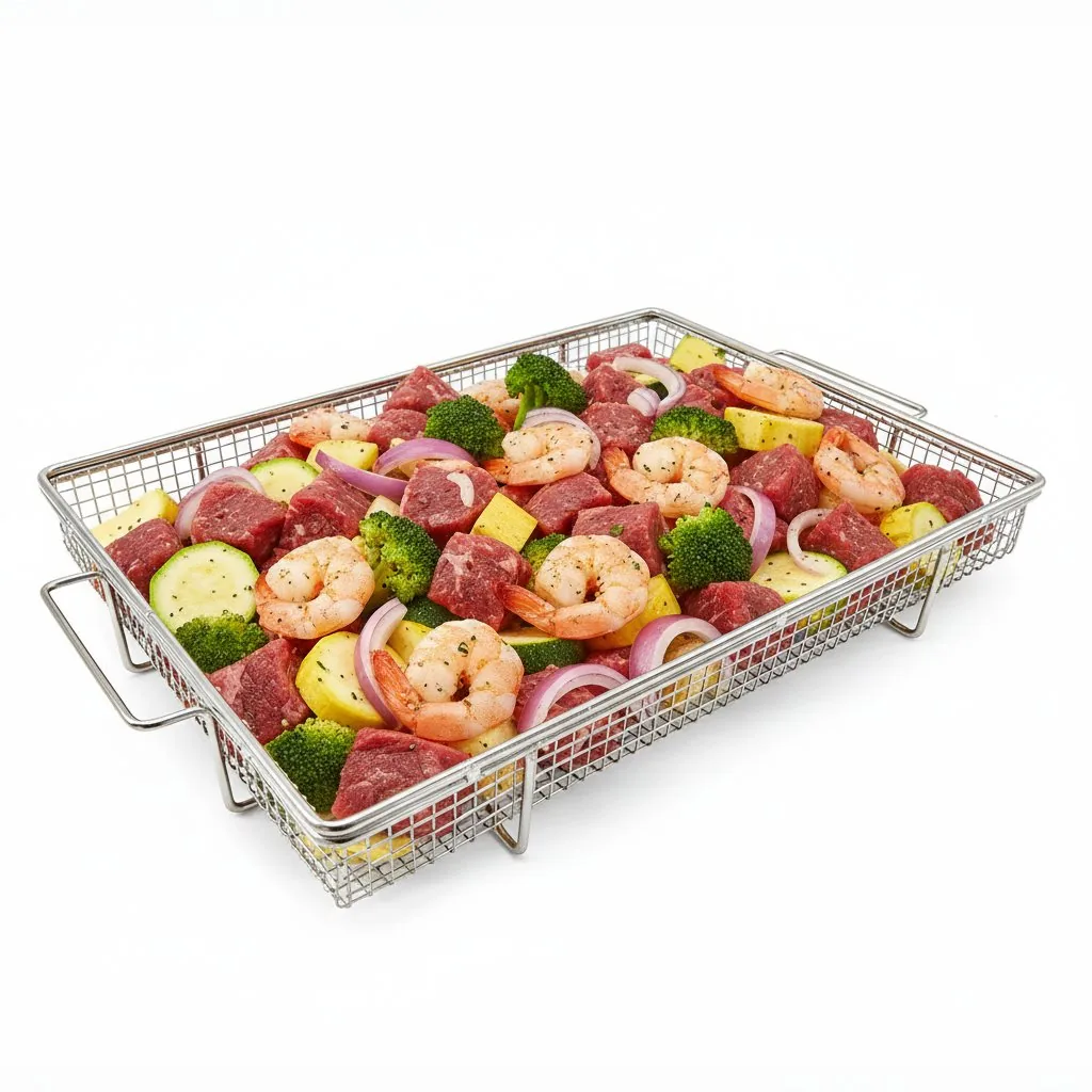 エアフライヤーバスケット＆ベーキングトレイセット（オーブン用）メッシュクリスパーバスケット 卸売商品画像5