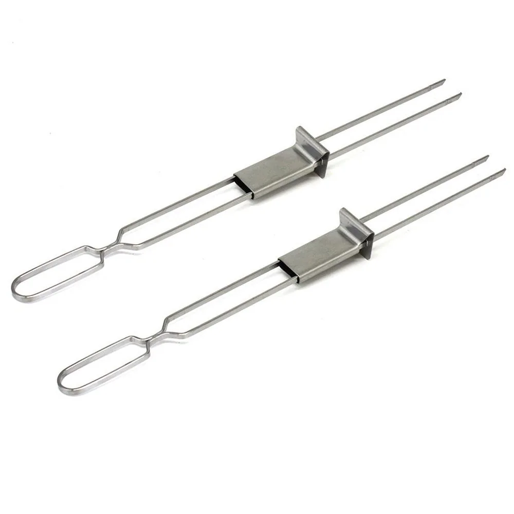 BBQ Skewer with Push Bar - Stainless Steel Grilling Fork wholesale product image 3