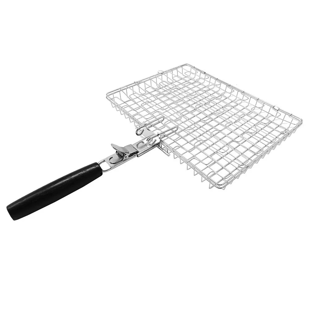 BBQ Steak Grilling Basket with Ergonomic Wooden Handle wholesale product image 4