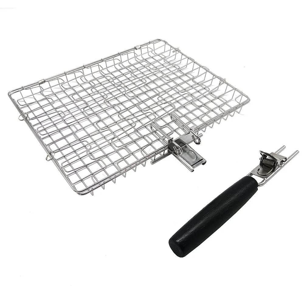 BBQ Steak Grilling Basket with Ergonomic Wooden Handle wholesale product image 5