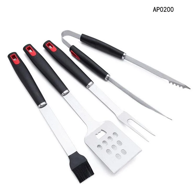 BBQ Tools Set 4-Piece | Stainless Steel with Plastic Handle wholesale product image 1