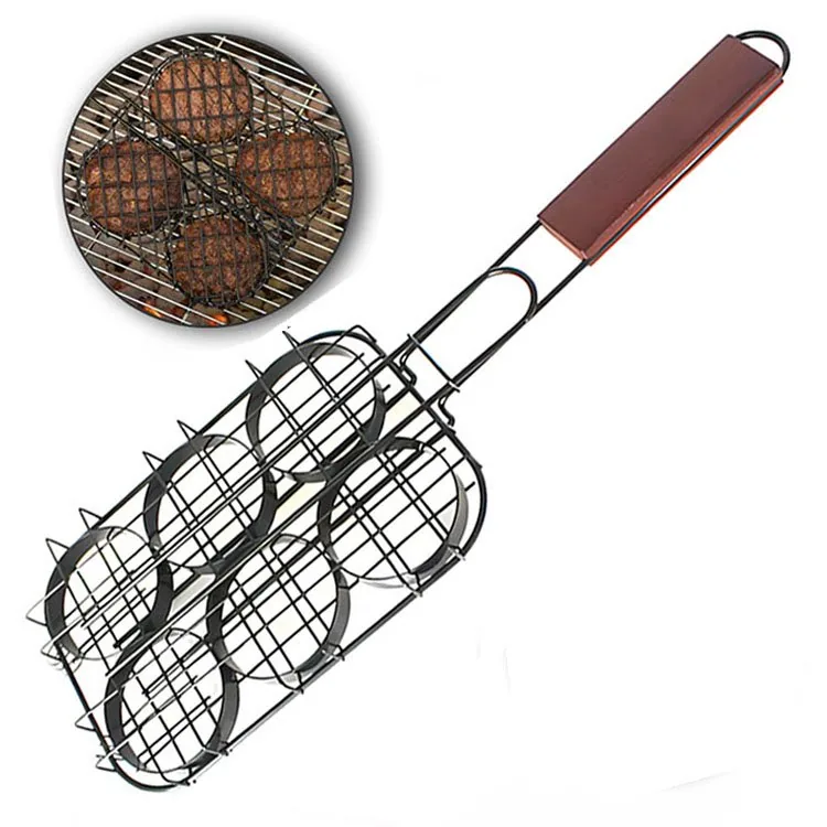 Burger Basket for Grills | Non-stick Hamburger Meat Turner Grill Rack wholesale product image 1