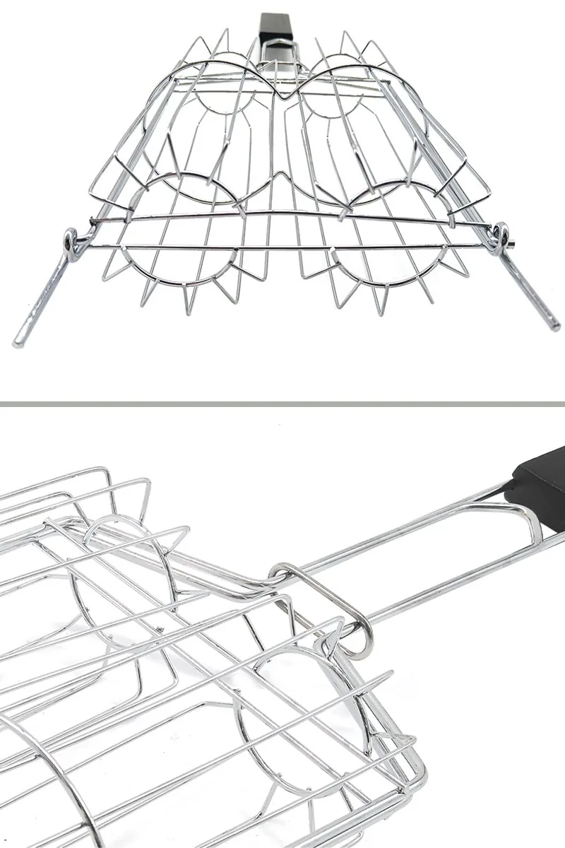 Corn Basket for Grilling | Round Grill Basket with Wooden Handle wholesale product image 2