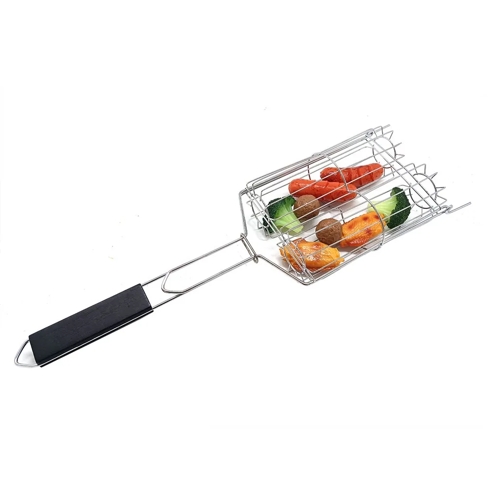 Corn Basket for Grilling | Round Grill Basket with Wooden Handle wholesale product image 4