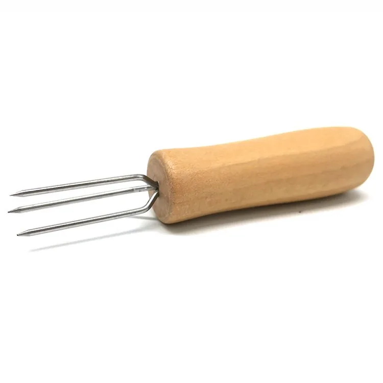 Corn Holder Fork with Wooden Handle wholesale product image 1
