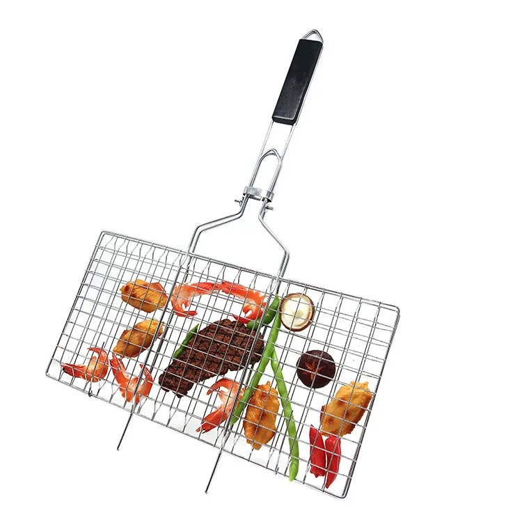 Panier de grillade pour poissons et légumes en acier inoxydable image produit 2
