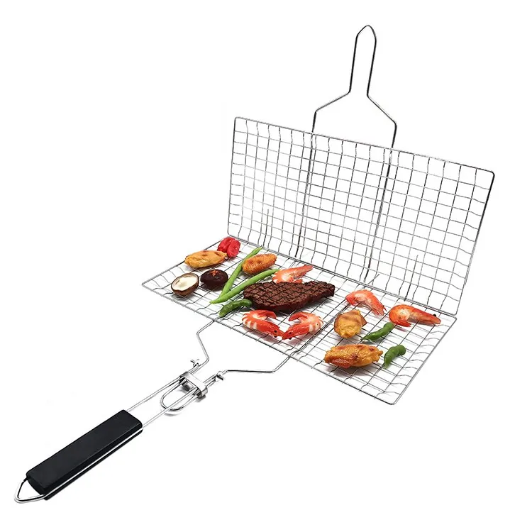 Panier de grillade pour poissons et légumes en acier inoxydable image produit 4