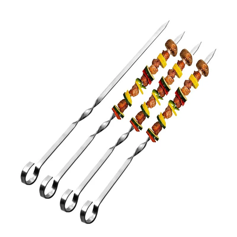 Flache Kebab-Spieße zum Grillen Edelstahl Großhandel Produktbild 2