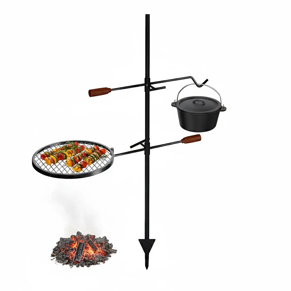Folding and Adjustable Campfire Cooking Grate product image 1