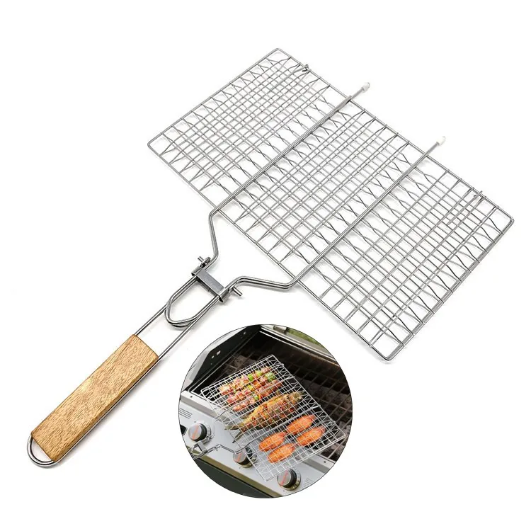 Folding Grill Basket for Fish Vegetable | Camping Grill Accessories wholesale product image 1