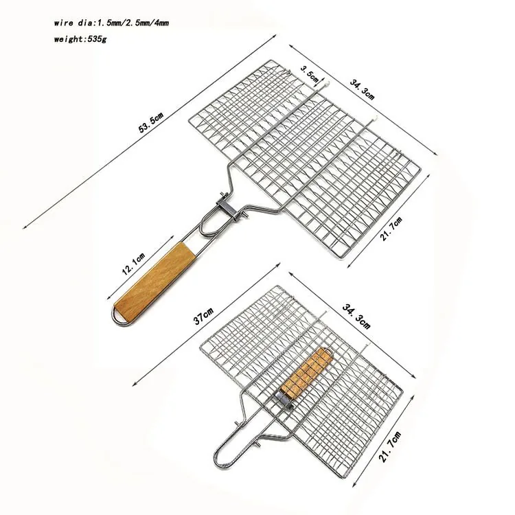 Folding Grill Basket for Fish Vegetable | Camping Grill Accessories wholesale product image 2