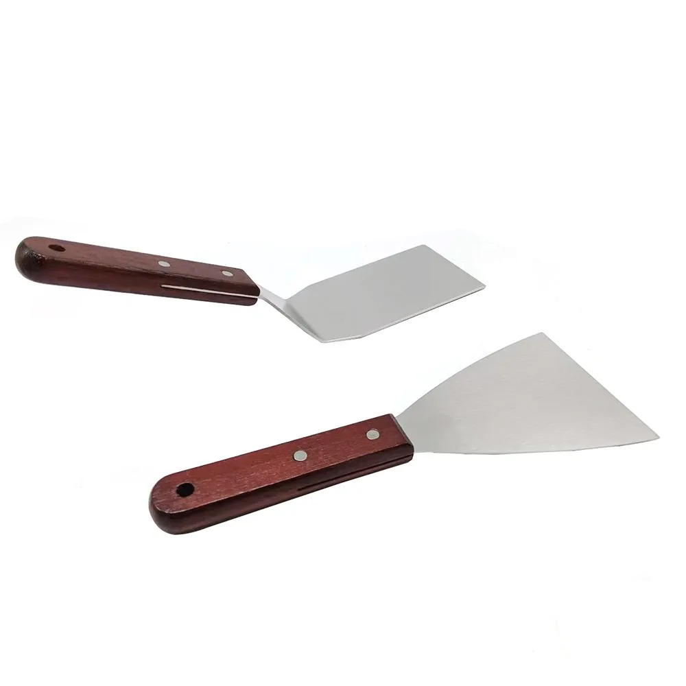 Griddle Tools Set Stainless Steel with Wooden Handle wholesale product image 1