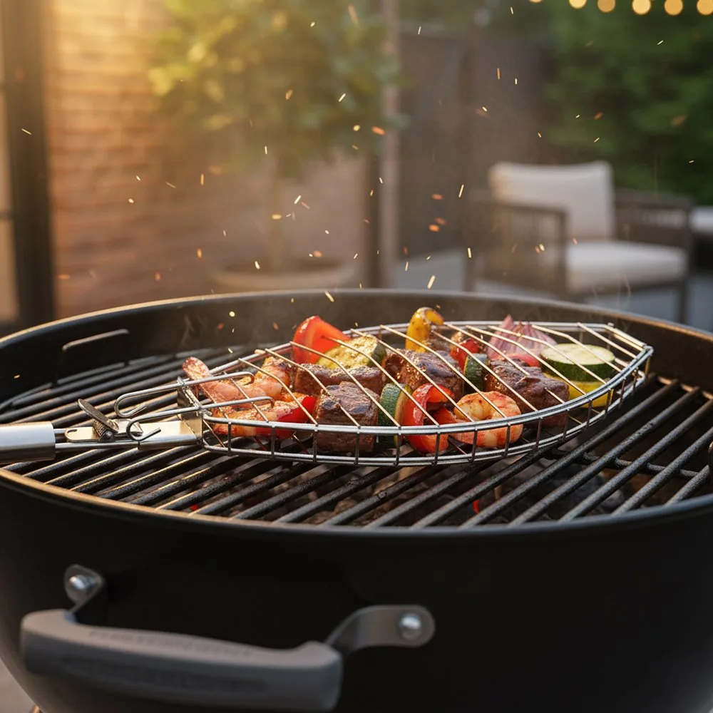 Grill Basket for Fish | Stainless Steel | Foldable & Detachable Handle wholesale product image 5
