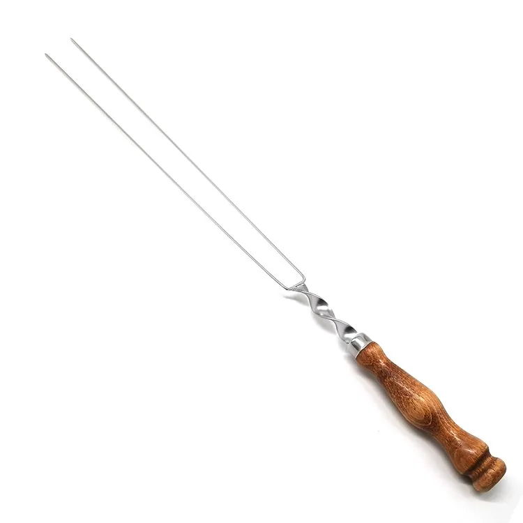 Grill Skewer Fork for Shish Kebab with Wooden Handle wholesale product image 2