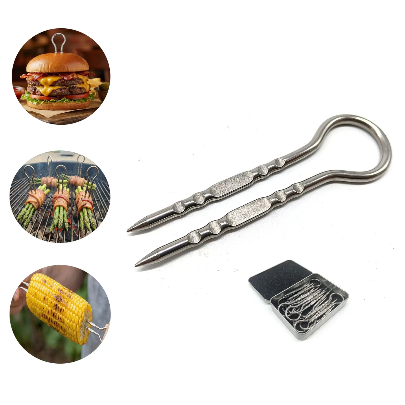 Corn Holders & Burger Fixing Pins | BBQ Skewers 20 pcs Per Case wholesale product image 1