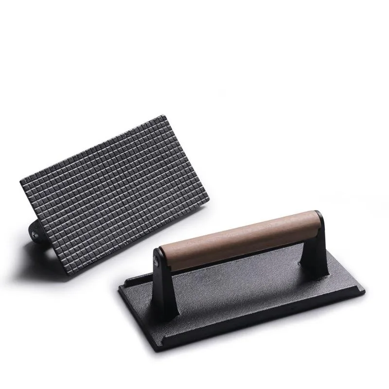 Smash Burger Press, Cast Iron with Wooden Handle wholesale product image 1