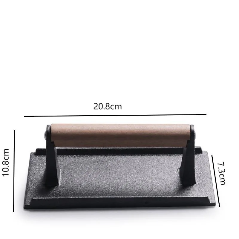 Smash Burger Press, Cast Iron with Wooden Handle wholesale product image 3