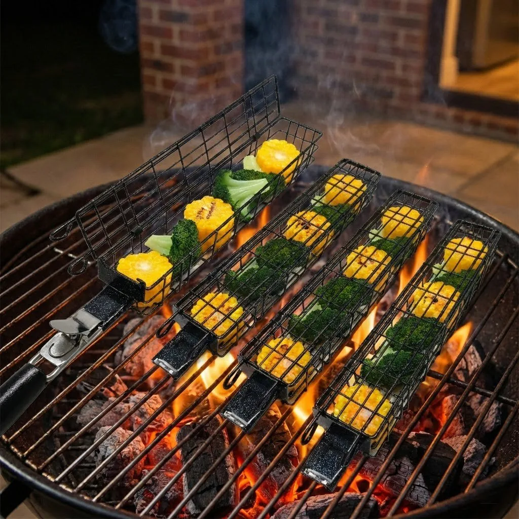 Kabob Grilling Baskets Set - Non-Stick Grill Cage - product image 5