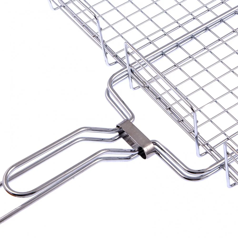 Large Capacity BBQ Grill Basket, Chrome Grilling Rack for Fish, Vegetable & Meat wholesale product image 4