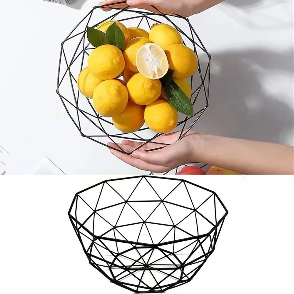 Metal Wire Fruit Basket with Cotton Bag - product image 2