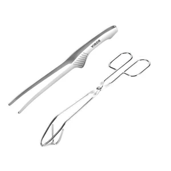 Multifunction Grill Tongs Clips Set 2 Pcs | Stainless Steel wholesale product image 1