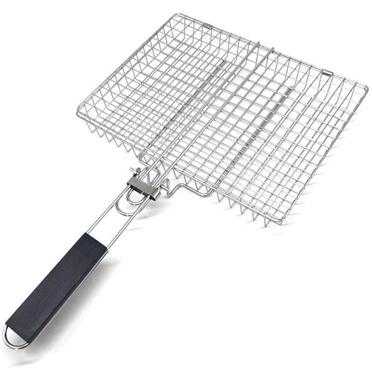 Stainless Steel Grill Basket with Wooden Handle wholesale product image 1