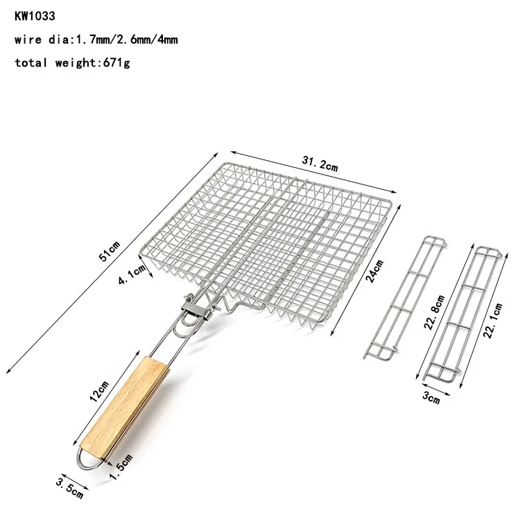 Perforated Grill Basket for Fish, Steak, Meat and Veggies wholesale product image 2