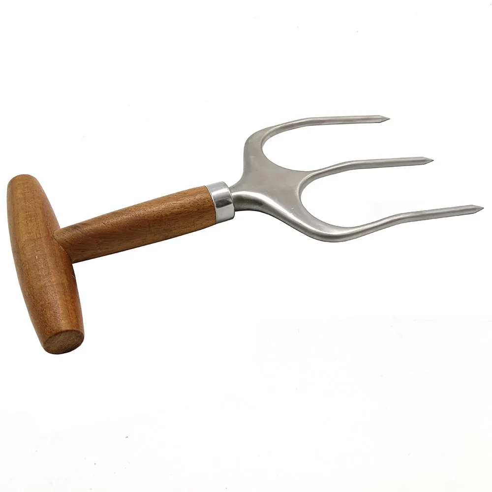 Turkey Poultry Lifter Forks with Wooden Handle – Commercial Grade Meat Carving Tool wholesale product image 1