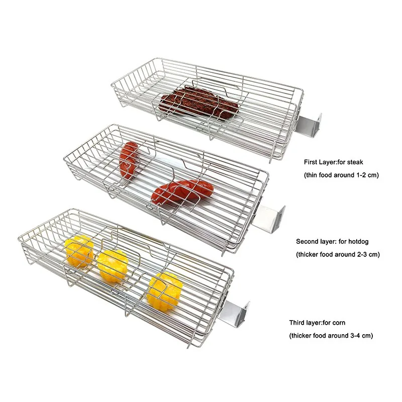 Barbecue Grill Basket with Foldable Handle for Outdoor Grills wholesale product image 4