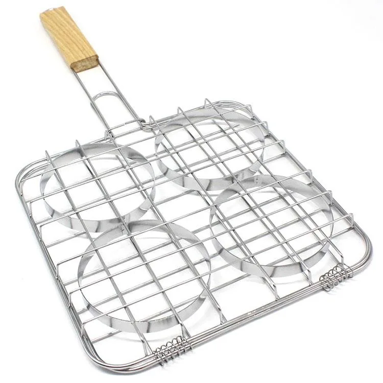 Panier BBQ en acier inoxydable pour grillades de burgers image produit 4