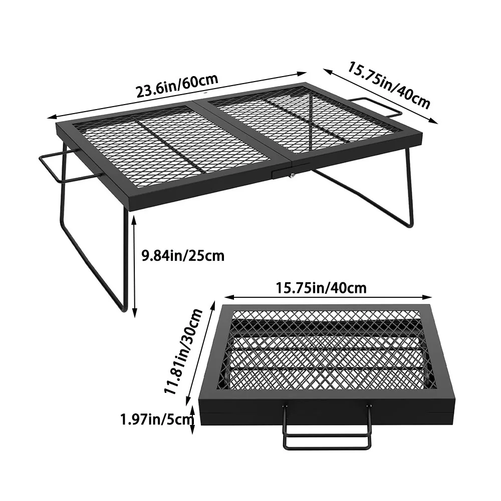 23.6"x17.75" camping grill with storage bag foldable - product image 3