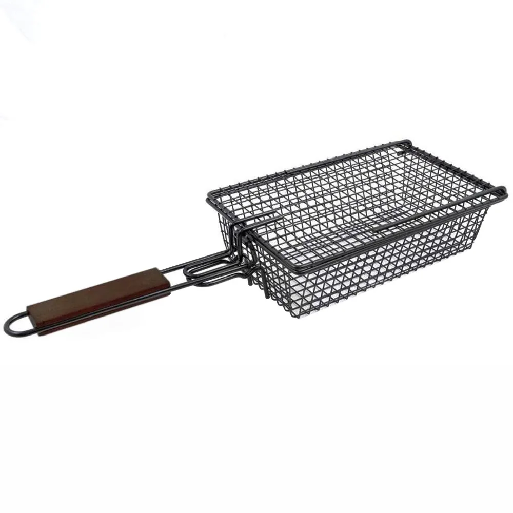 Wire Grilling Basket with Wooden Handle wholesale product image 1