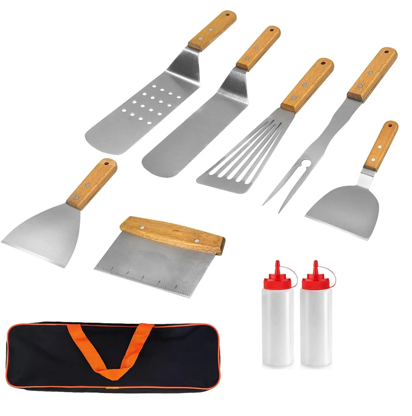 Wooden Handle Griddle Kit with Carry Bag wholesale product image 1